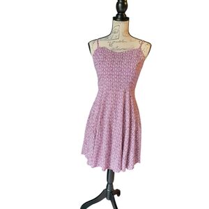 Old Navy Purple & White Geometric Dress | XS